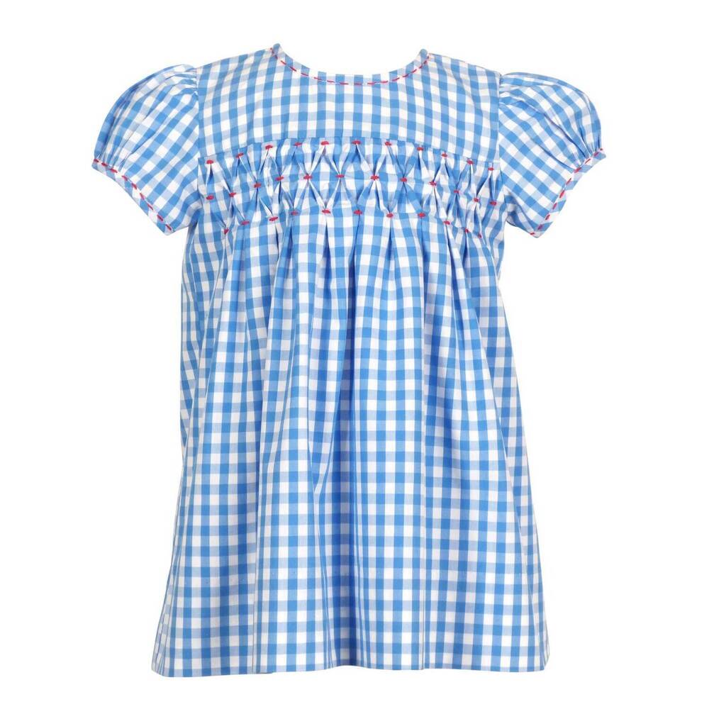 NEW THE YELLOW LAMB kid's scarlet dress in blue